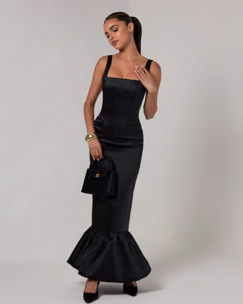 Robe Longue Noir Spanish | Prestige