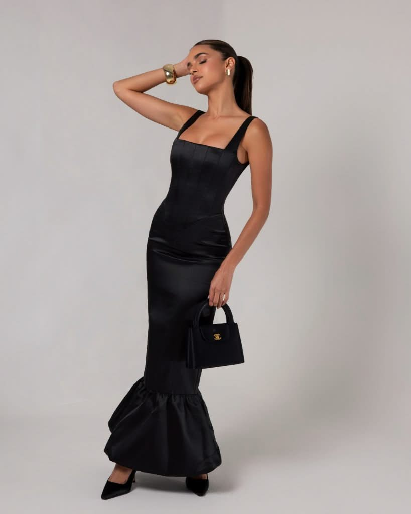 Robe Longue Noir Spanish | Prestige